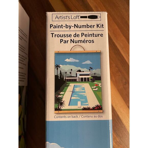 NEW Set of (2) Artist's Loft Paint by Numbers - Modern House/Pool & Succulents - Picture 3 of 9
